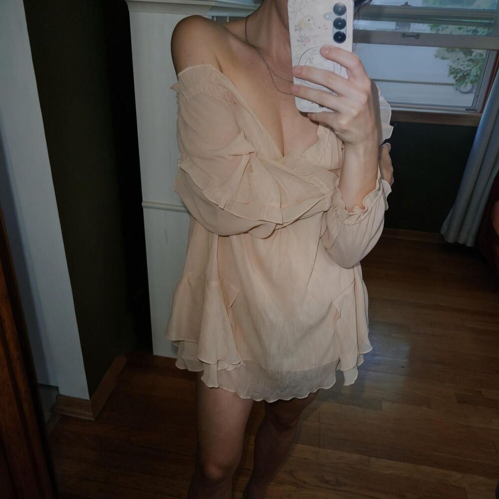 Tramp Women's Pink and Cream Blouse
